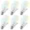 Luxrite A19 LED Light Bulbs 9W 60W Equivalent 800LM 5CCT 2700K-5000K Dimmable E26 Base, 6PK LR21475-6PK - alternate 1